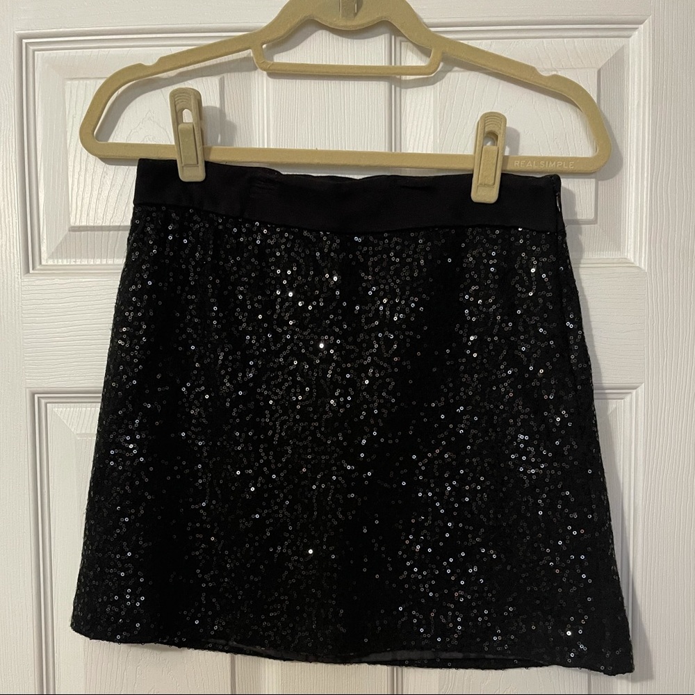 Inc Black Sequence Skirt